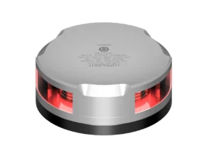 Lopolight 360-Degree Red Nav Light - 2NM - Silver Housing w/FB Base
