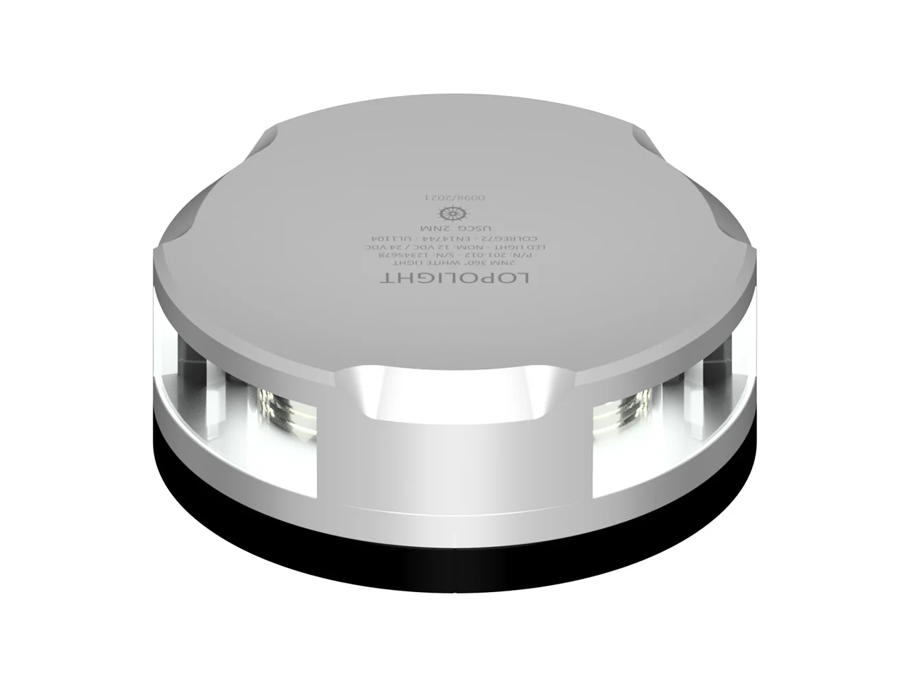 Lopolight Masthead/360-Degree Light - 2NM - Silver Housing w/FB Base