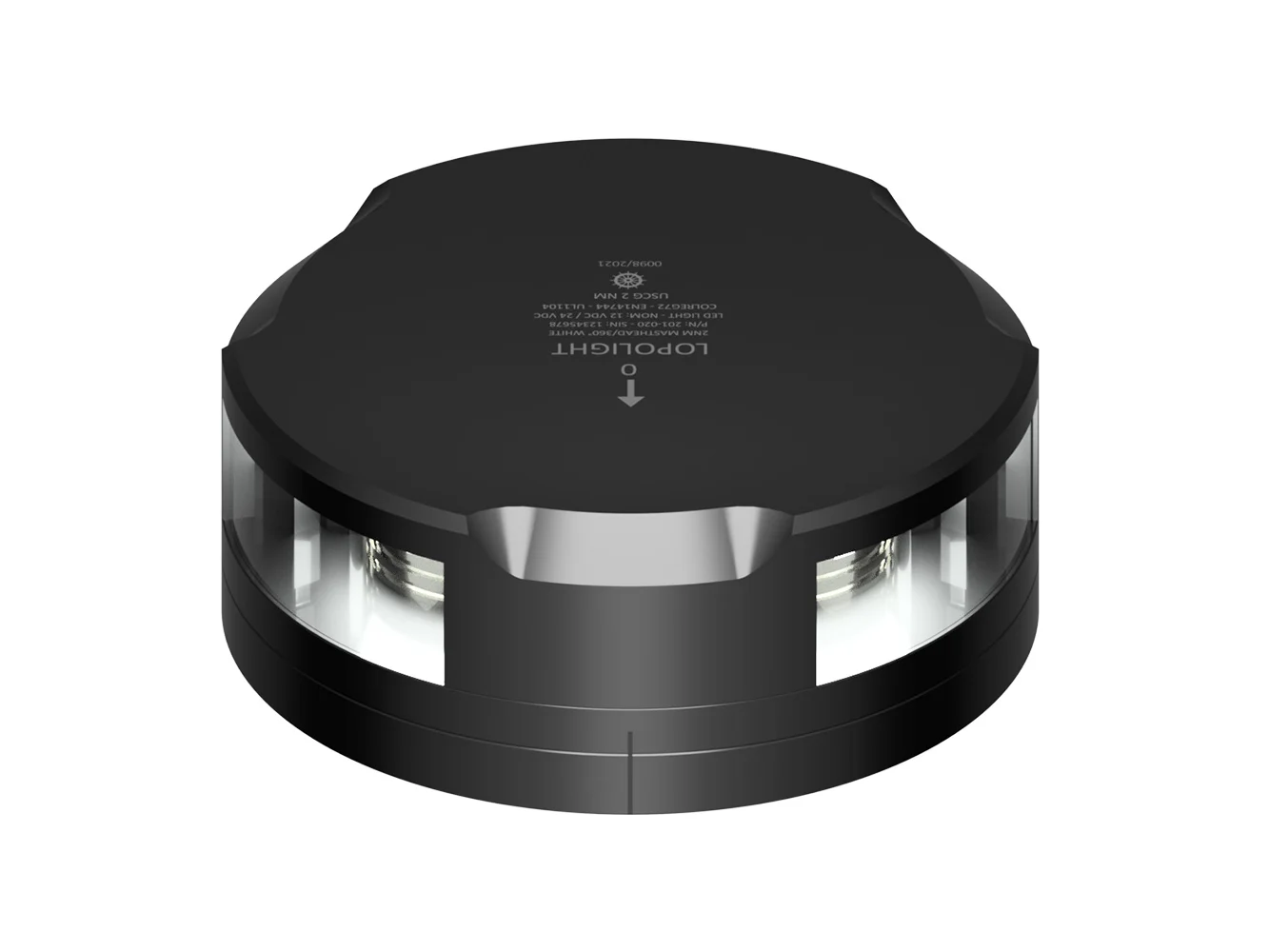 Lopolight Masthead/360-Degree Light - 2NM - Black Housing w/FB Base