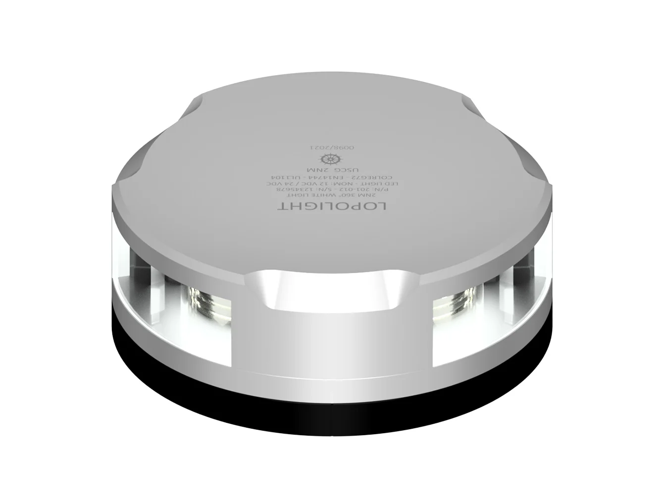 Lopolight Masthead/360-Degree Light - 3NM - Silver Housing w/FB Base