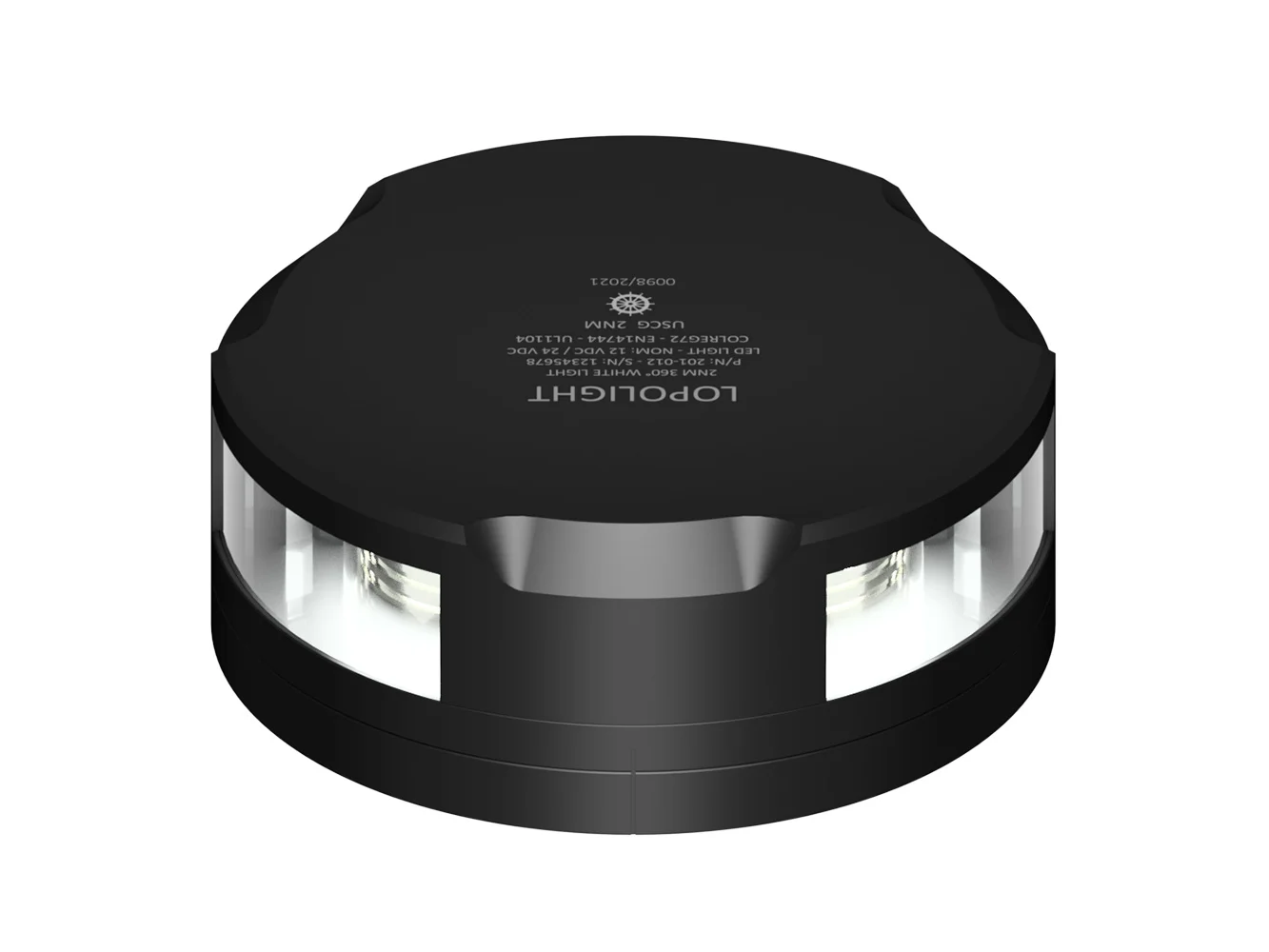Lopolight Masthead/360-Degree Light - 3NM - Black Housing w/FB Base