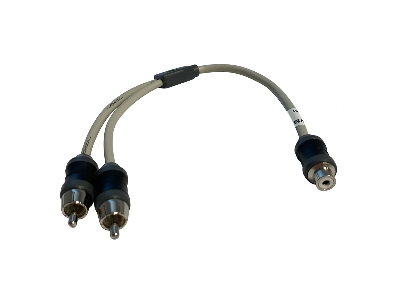 Marine Audio Adapter RCA Twisted Pair Y Adapter - 1 Female to 2 Male