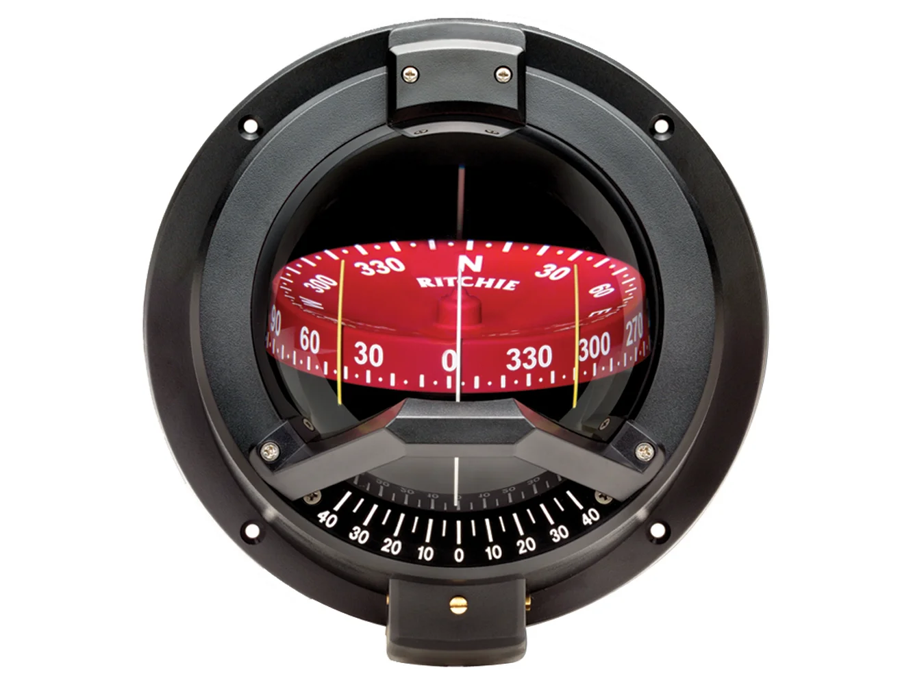 Ritchie BN-202 Navigator Compass - Bulkhead Mount - Black