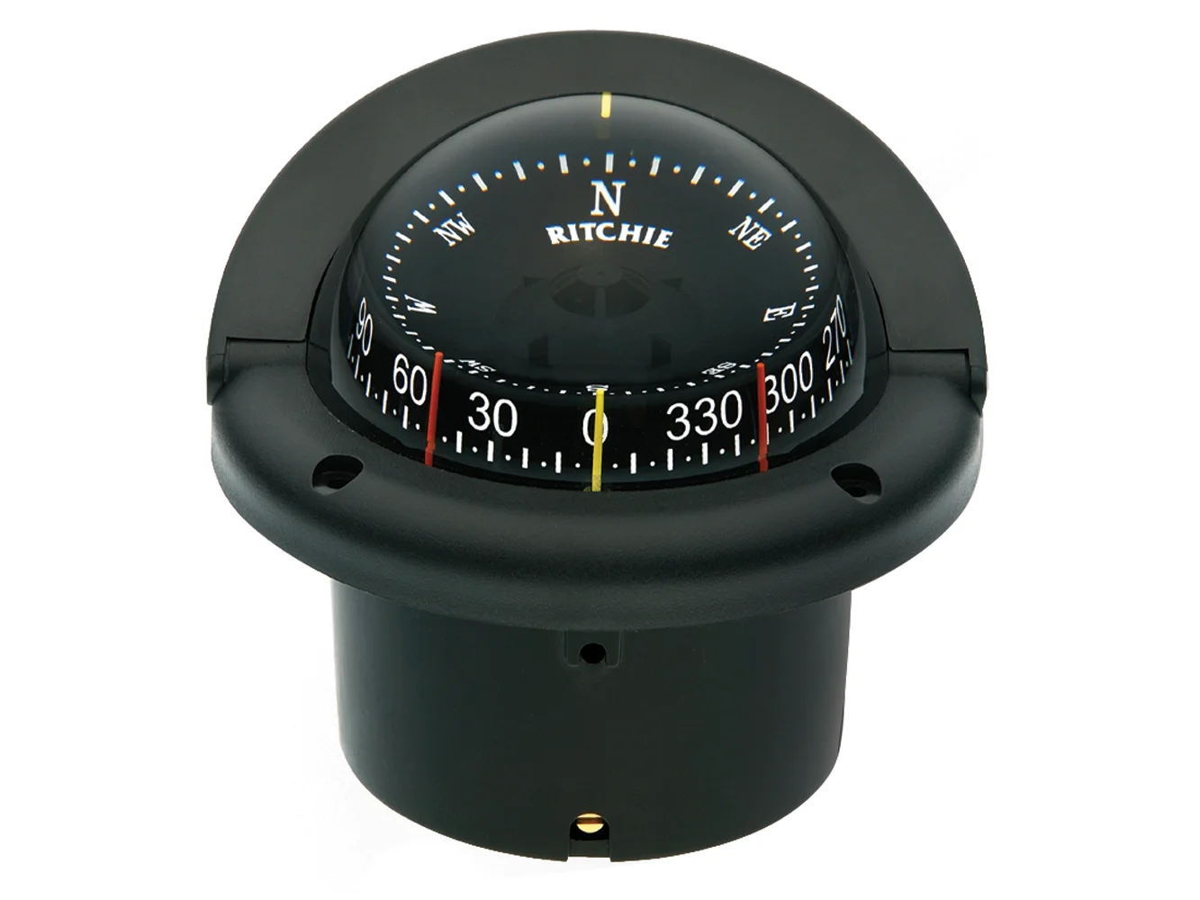 Ritchie HF-743 Helmsman Combidial Compass - Flush Mount - Black