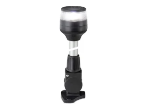 Hella Marine 2nm All Round White Fold Down Pole Navigation Lamp - 8" - Black Base