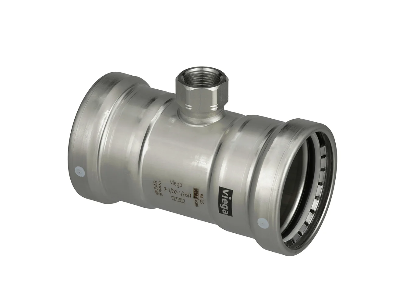 Viega MegaPress 316 FKM Tee w/FPT - 4" x 4" x 3/4" (FPT)