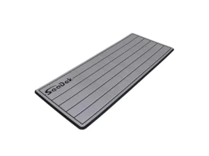 SeaDek 14” x 36" 20mm Dual Density Small Teak Helm Pad w/SeaDek Logo - Brushed Texture - Gray/Black (355.6mm x 914.4mm x 20mm)