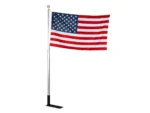 Camco 20' Telescoping Camper/RV Flagpole w/Base Foot & U.S. Flag