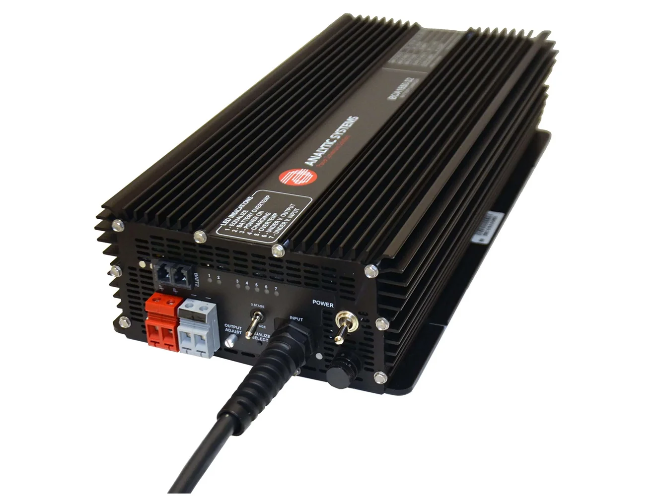 Analytic Systems AC Charger 2-Bank 70A, 12V Out, 85-264VAC In Power-Factor Correction