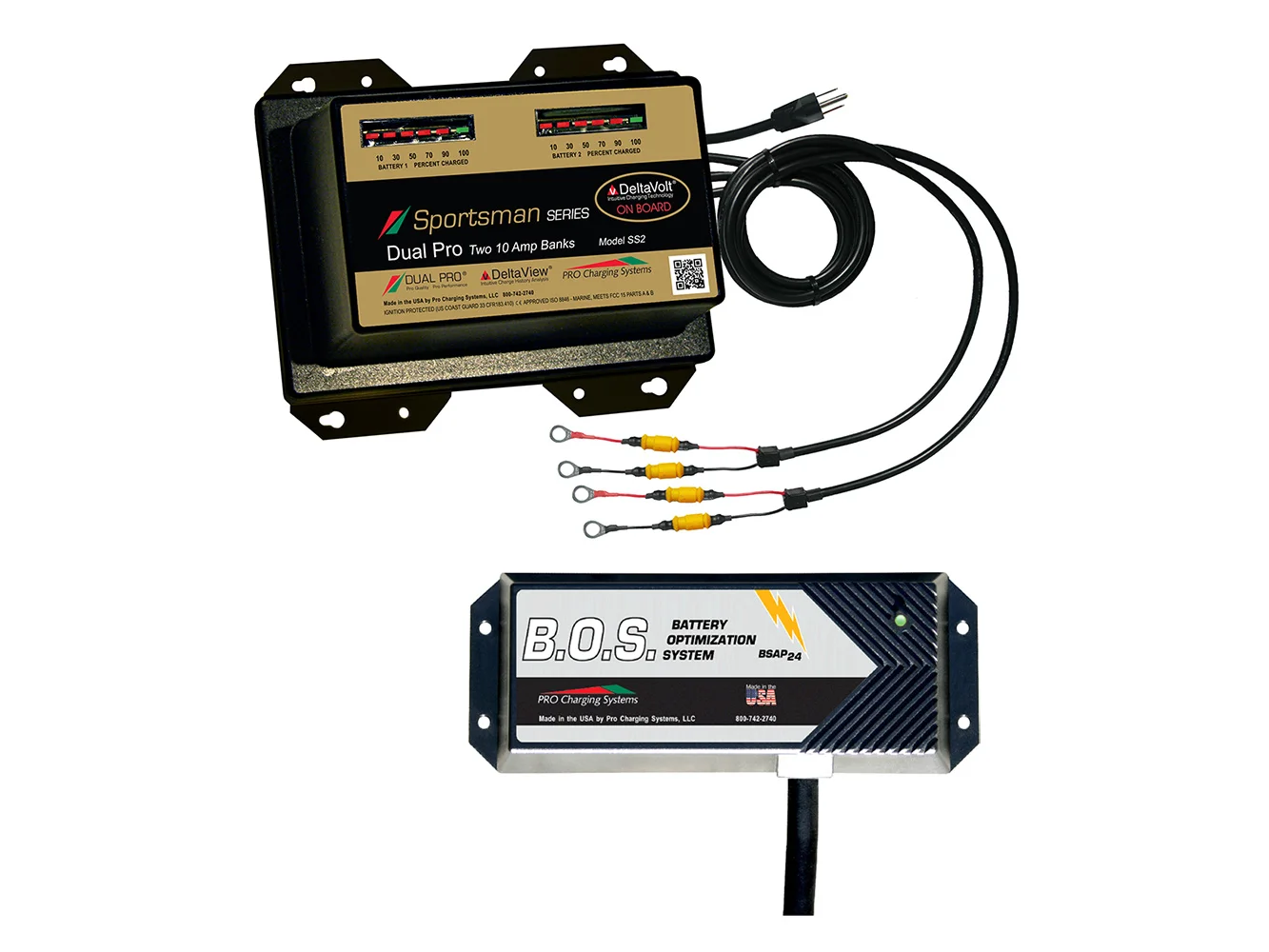 Dual Pro SS2 2 Bank Battery Charger w/2 Bank B.O.S.
