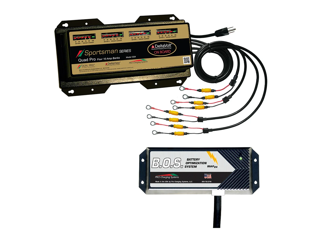 Dual Pro SS4 4 Bank Battery Charger w/2 Bank B.O.S.