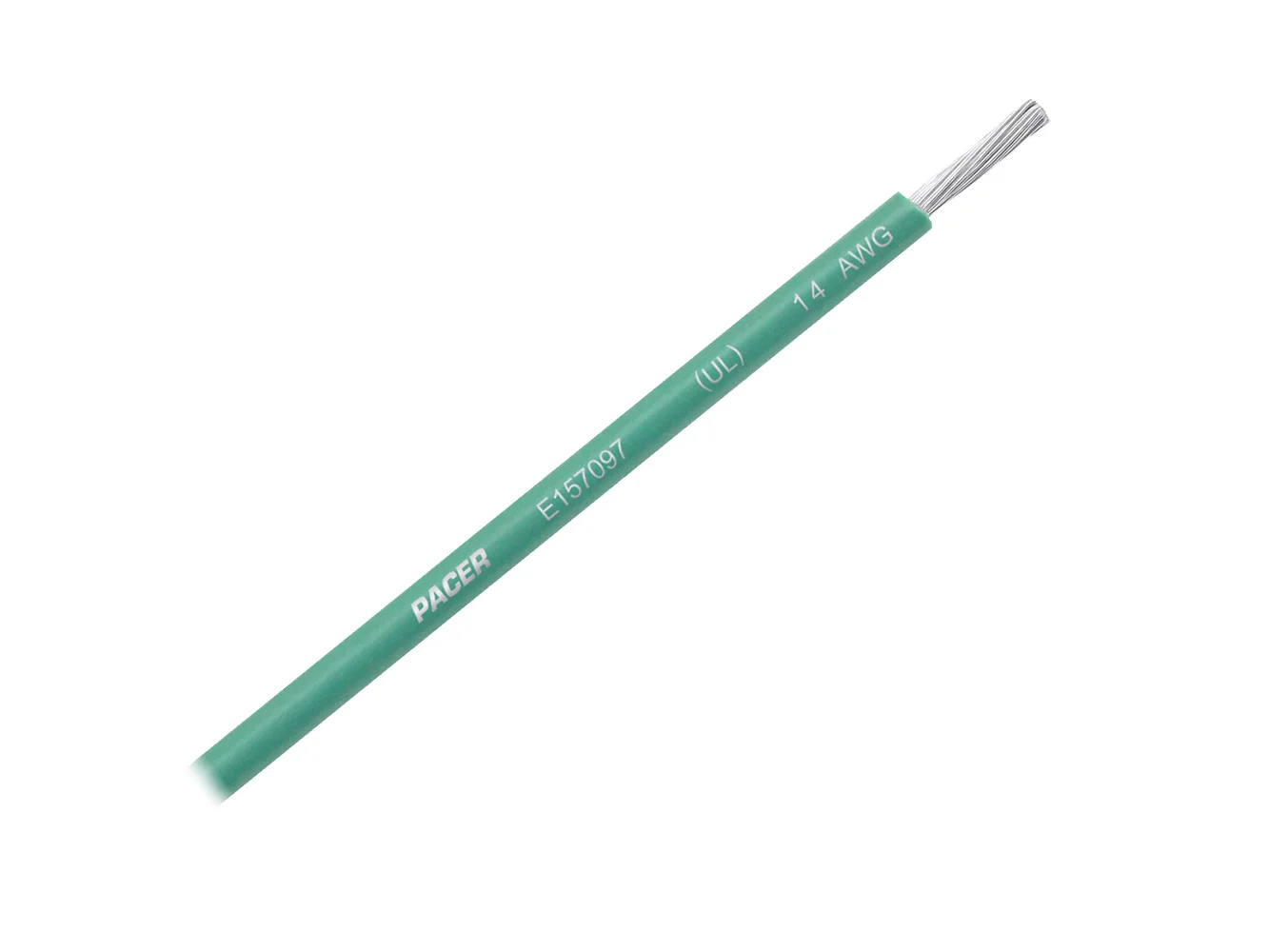 Pacer Green 14 AWG Primary Wire - 25'