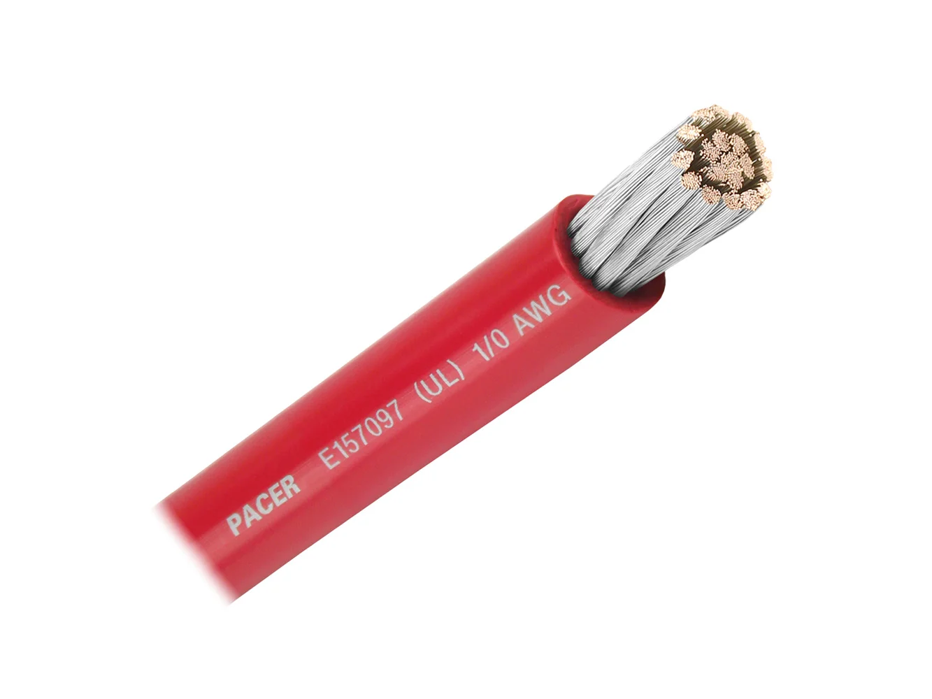 Pacer Red 1/0 AWG Battery Cable - 50'