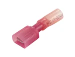 Pacer 22-18 AWG Fully-Insulated Male Disconnect Terminal - Red - 100 Pack