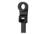 Pacer 8" Cable Tie w/Mounting Ring - Black - 50lb Tensile Strength - 2" Bundle Diameter - 100 Piece Bag