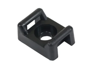 Pacer Screw Down Cable Tie Mount - #10 Screw Mount Method - Black - 100 Pack