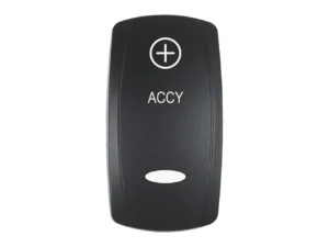 Pacer Actuator - 'ACCY' f/V Series Contura Switches - Black - Laser Etched (Top/Bottom Light)