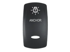 Pacer Actuator - 'ANCHOR' f/V Series Contura Switches - Black - Laser Etched (Top/Bottom Light)