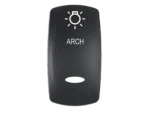 Pacer Actuator - 'ARCH' f/V Series Contura Switches - Black - Laser Etched (Top/Bottom Light)