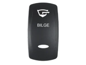 Pacer Actuator - 'BILGE' f/V Series Contura Switches - Black - Laser Etched (Top/Bottom Light)