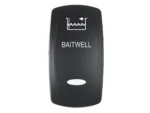 Pacer Actuator - 'BAITWELL' f/V Series Contura Switches - Black - Laser Etched (Top/Bottom Light)