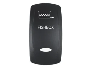 Pacer Actuator - 'FISHBOX' f/V Series Contura Switches - Black - Laser Etched (Top/Bottom Light)