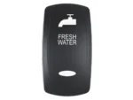 Pacer Actuator - 'FRESH WATER' f/V Series Contura Switches - Black - Laser Etched (Top/Bottom Light)