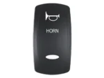 Pacer Actuator - 'HORN' f/V Series Contura Switches - Black - Laser Etched (Top/Bottom Light)