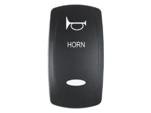 Pacer Actuator - 'HORN' f/V Series Contura Switches - Black - Laser Etched (Top/Bottom Light)