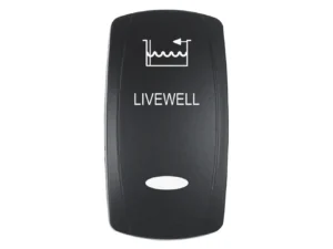 Pacer Actuator - 'LIVEWELL' f/V Series Contura Switches - Black - Laser Etched (Top/Bottom Light)