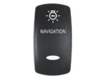 Pacer Actuator - 'NAVIGATION' f/V Series Contura Switches - Black - Laser Etched (Top/Bottom Light)