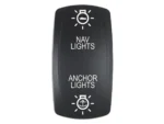 Pacer Actuator - 'NAV/ANC' f/V Series Contura Switches - Black - Laser Etched (Top/Bottom Light)