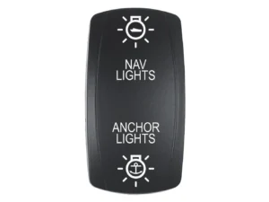 Pacer Actuator - 'NAV/ANC' f/V Series Contura Switches - Black - Laser Etched (Top/Bottom Light)