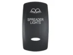 Pacer Actuator - 'SPREADER LIGHTS' f/V Series Contura Switches - Black - Laser Etched (Top/Bottom Light)