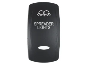 Pacer Actuator - 'SPREADER LIGHTS' f/V Series Contura Switches - Black - Laser Etched (Top/Bottom Light)