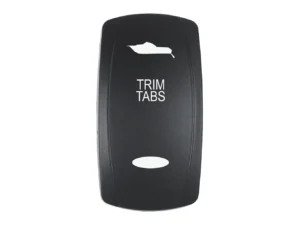 Pacer Actuator - 'TRIM TABS' f/V Series Contura Switches - Black - Laser Etched (Top/Bottom Light)