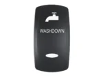 Pacer Actuator - 'WASHDOWN' f/V Series Contura Switches - Black - Laser Etched (Top/Bottom Light)