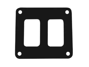 Pacer Switch Panel - 2 Switch & 1 Row - 3" x 2.75" - Black Powder Coated Aluminum