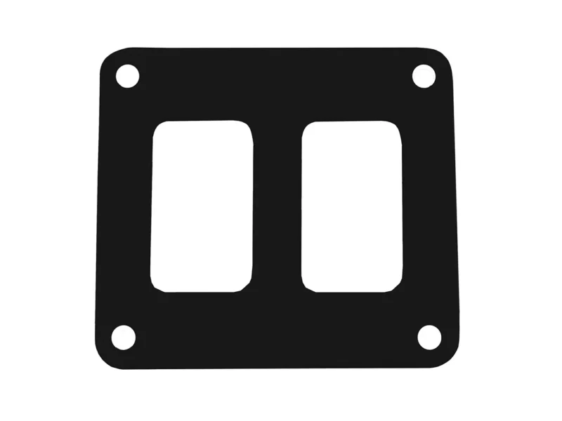 Pacer Switch Panel - 2 Switch & 1 Row - 3" x 2.75" - Black Powder Coated Aluminum