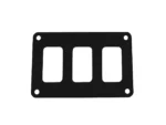 Pacer Switch Panel - 3 Switch & 1 Row - 4.25" x 2.75" - Black Powder Coated Aluminum