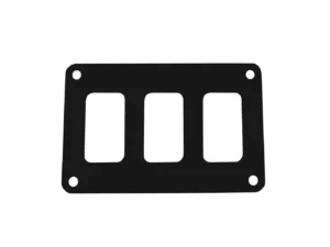 Pacer Switch Panel - 3 Switch & 1 Row - 4.25" x 2.75" - Black Powder Coated Aluminum