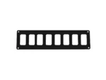 Pacer Switch Panel - 8 Switch & 1 Row - 12.5" x 2.75" - Black Powder Coated Aluminum
