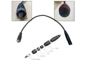 Furuno RJ45 to HUB102 Cable 0.5M Waterproof RJ45 (M) to RJ45 Adapter