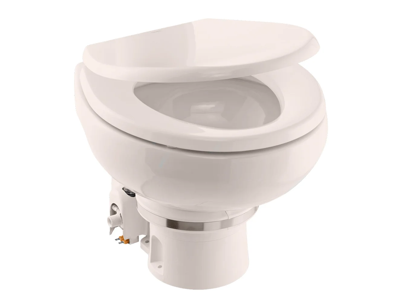 Dometic MasterFlush MF 7120 - Bone - Electric Macerating Toilet w/Orbit Base & Slow Close Seat - Freshwater - 12V
