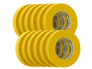 FrogTape CP 225 Medium-High Adhesion Masking Tape - 24MM x 55M x 12-Pack - Gold - Rated f/225°F
