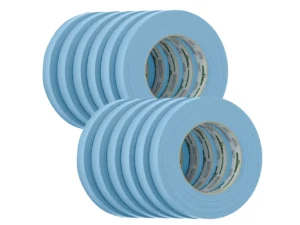 FrogTape CP 250 Medium-High Adhesion Masking Tape - 18MM x 55M x 12-Pack - Light Blue - Rated f/250°F
