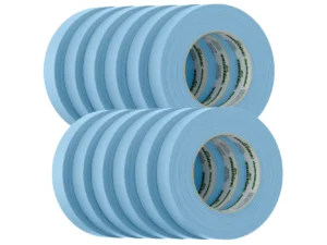 FrogTape CP 250 Medium-High Adhesion Masking Tape - 24MM x 55M x 12-Pack - Light Blue - Rated f/250°F
