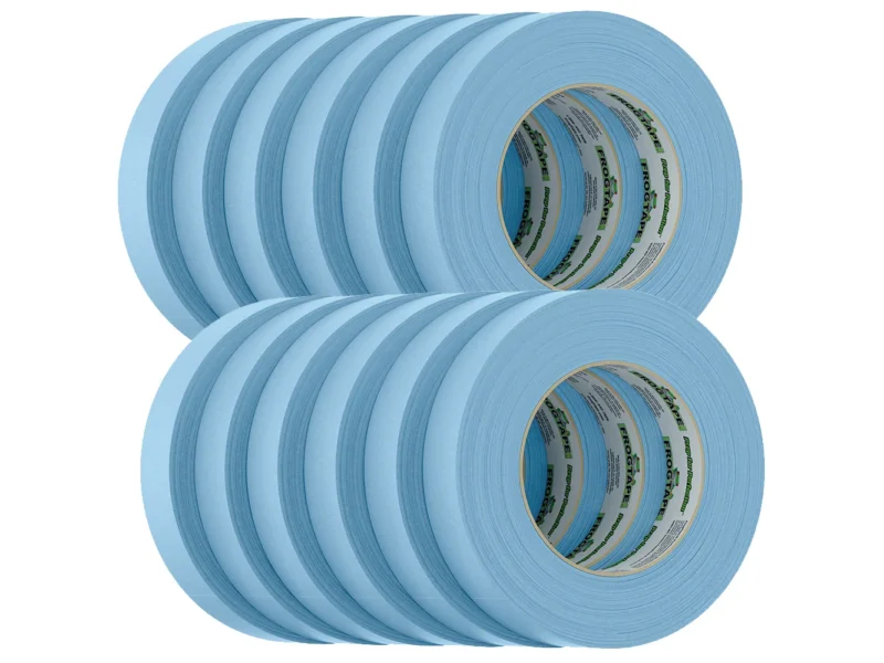 FrogTape CP 250 Medium-High Adhesion Masking Tape - 24MM x 55M x 12-Pack - Light Blue - Rated f/250°F