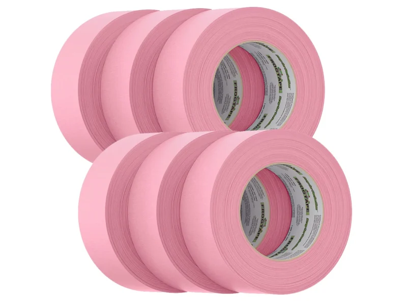 FrogTape CP 325 Medium-High Adhesion Masking Tape - 48MM x 55M x 6-Pack - Pink - Rated f/325°F