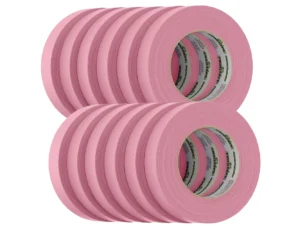 FrogTape CP 325 Medium-High Adhesion Masking Tape - 24MM x 55M x 12-Pack - Pink - Rated f/325°F